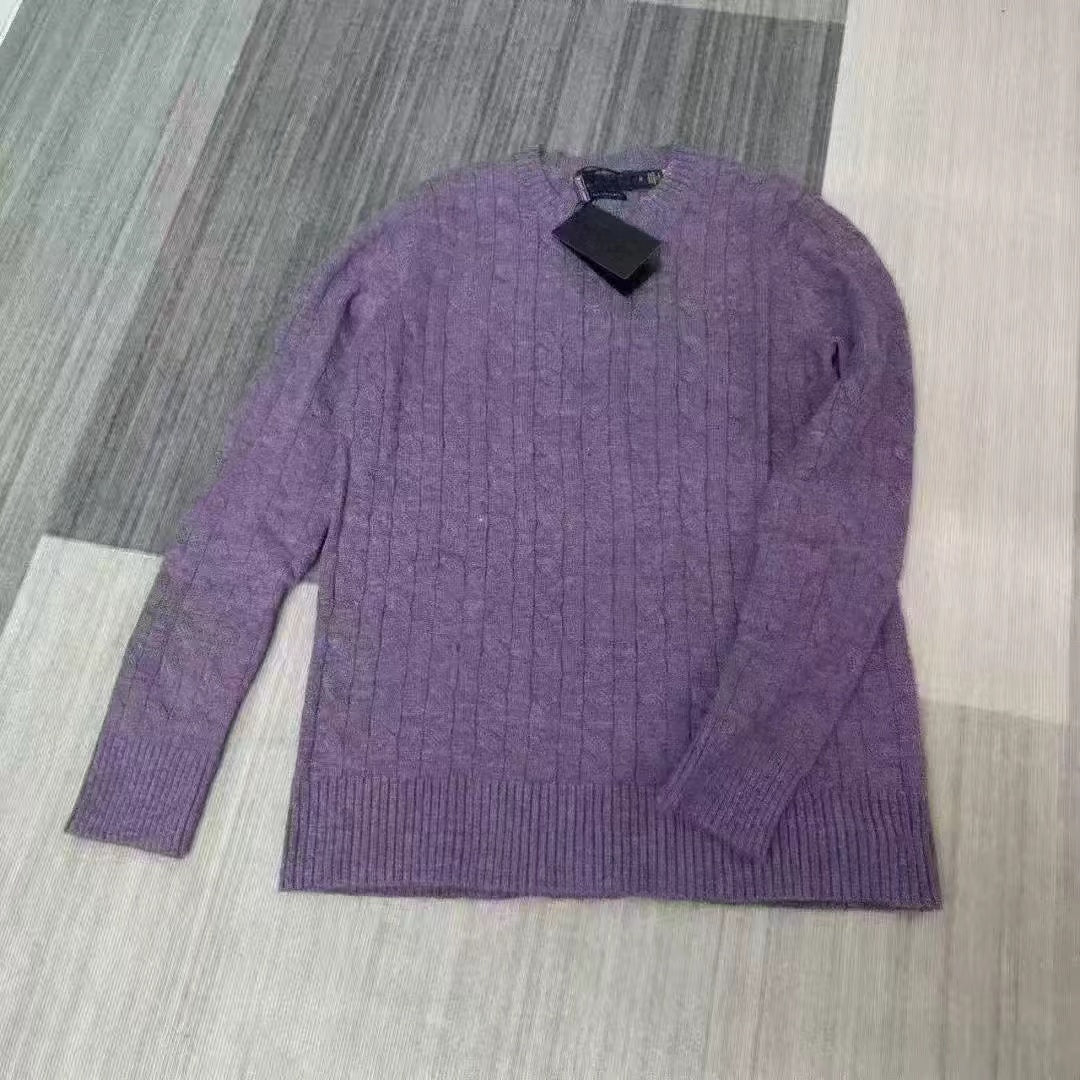 T588-889 Embroidered knitted sweater round neck pullover for men and women