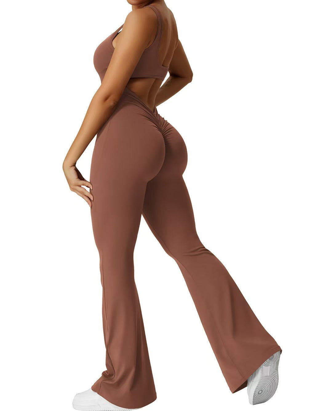 T588-1182  Jumpsuit backless yoga suit