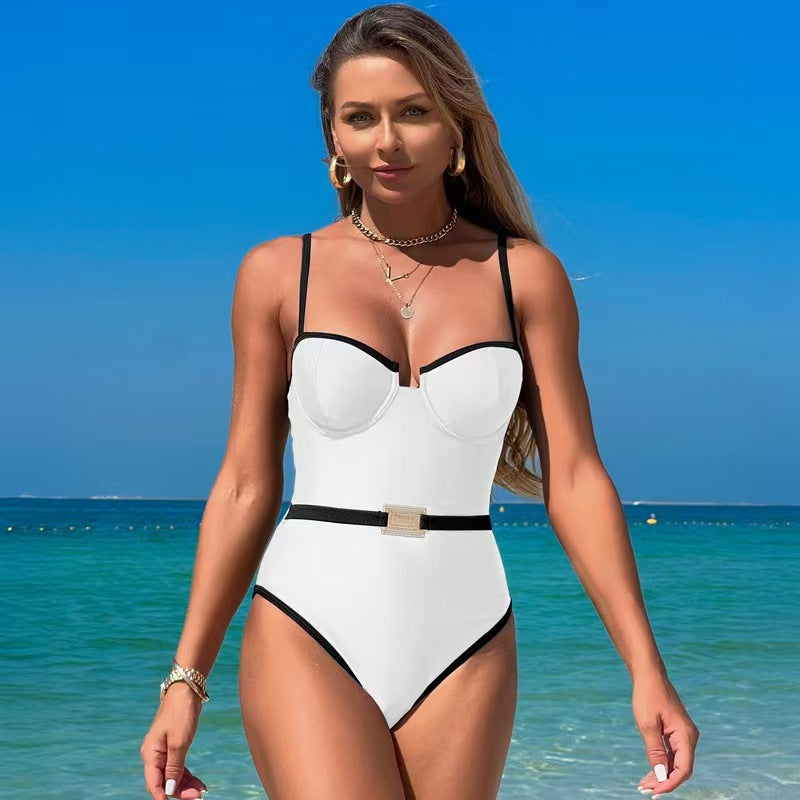 T588-1235  Tight fitting high-end one-piece swimsuit