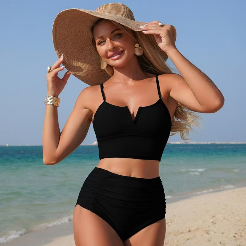 Seaside backless split swimsuit E1262