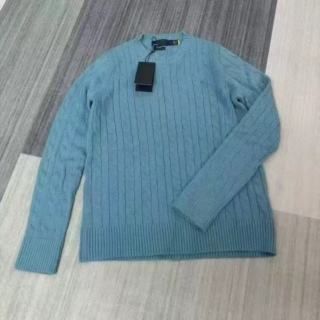 T588-889 Embroidered knitted sweater round neck pullover for men and women