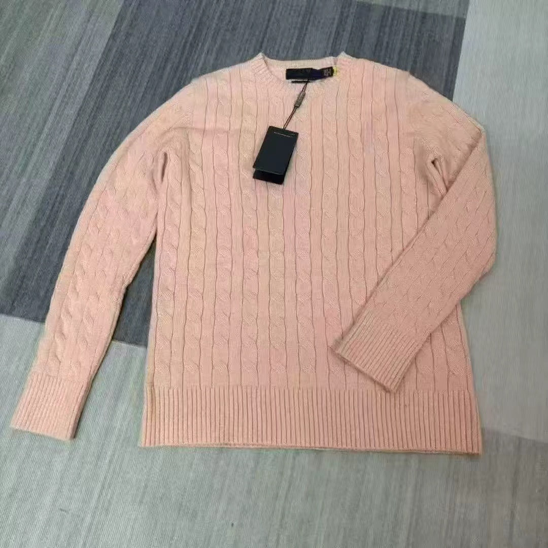 T588-889 Embroidered knitted sweater round neck pullover for men and women