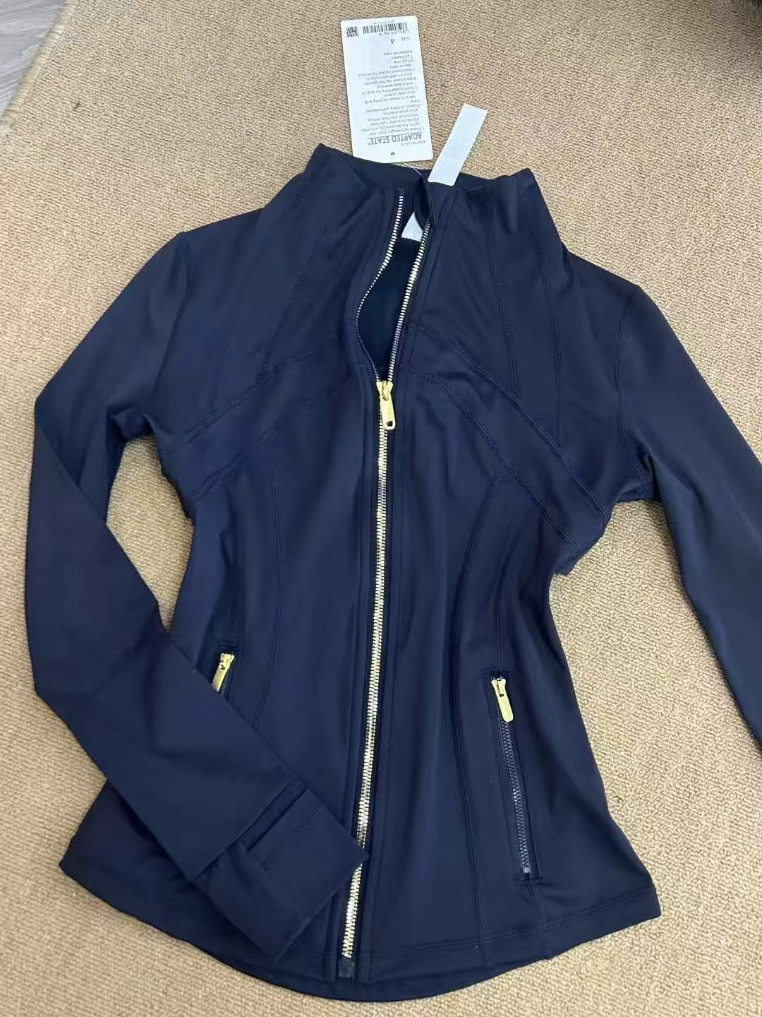 T588-1081 New sports jacket slim fit yoga top long sleeved