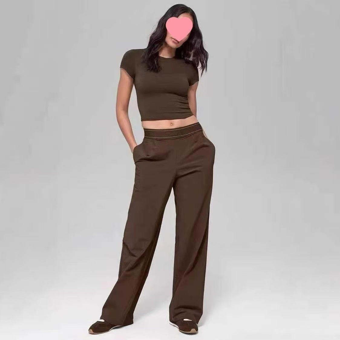 T588-1046   Spring and Autumn Leisure Sports Straight Leg Casual Pants