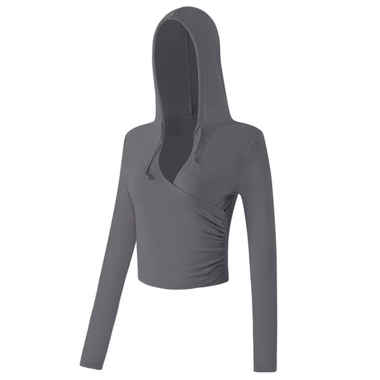 T588-1094 New yoga clothes, quick drying and slimming running long sleeved fitness clothes