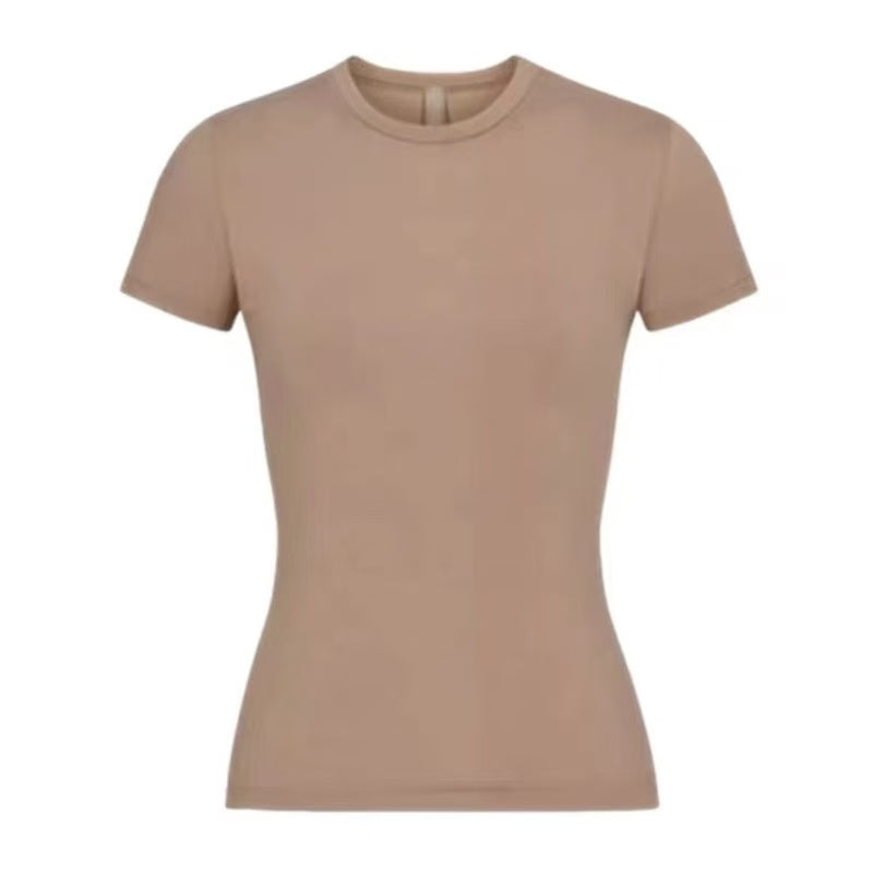 T588-1104 Short sleeved comfortable and beautiful solid color